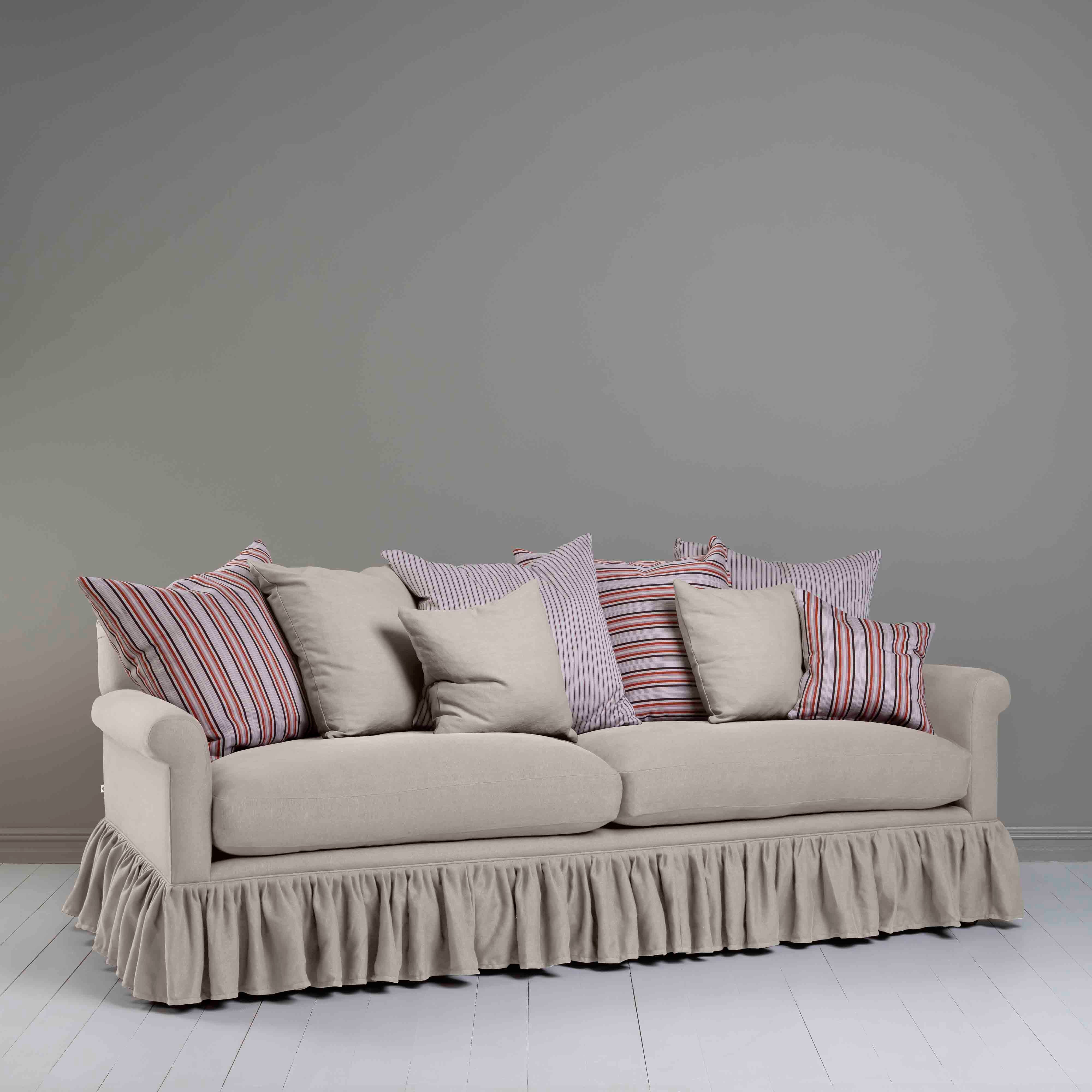  Curtain Call 4 Seater Sofa in Laidback Linen Pearl Grey 