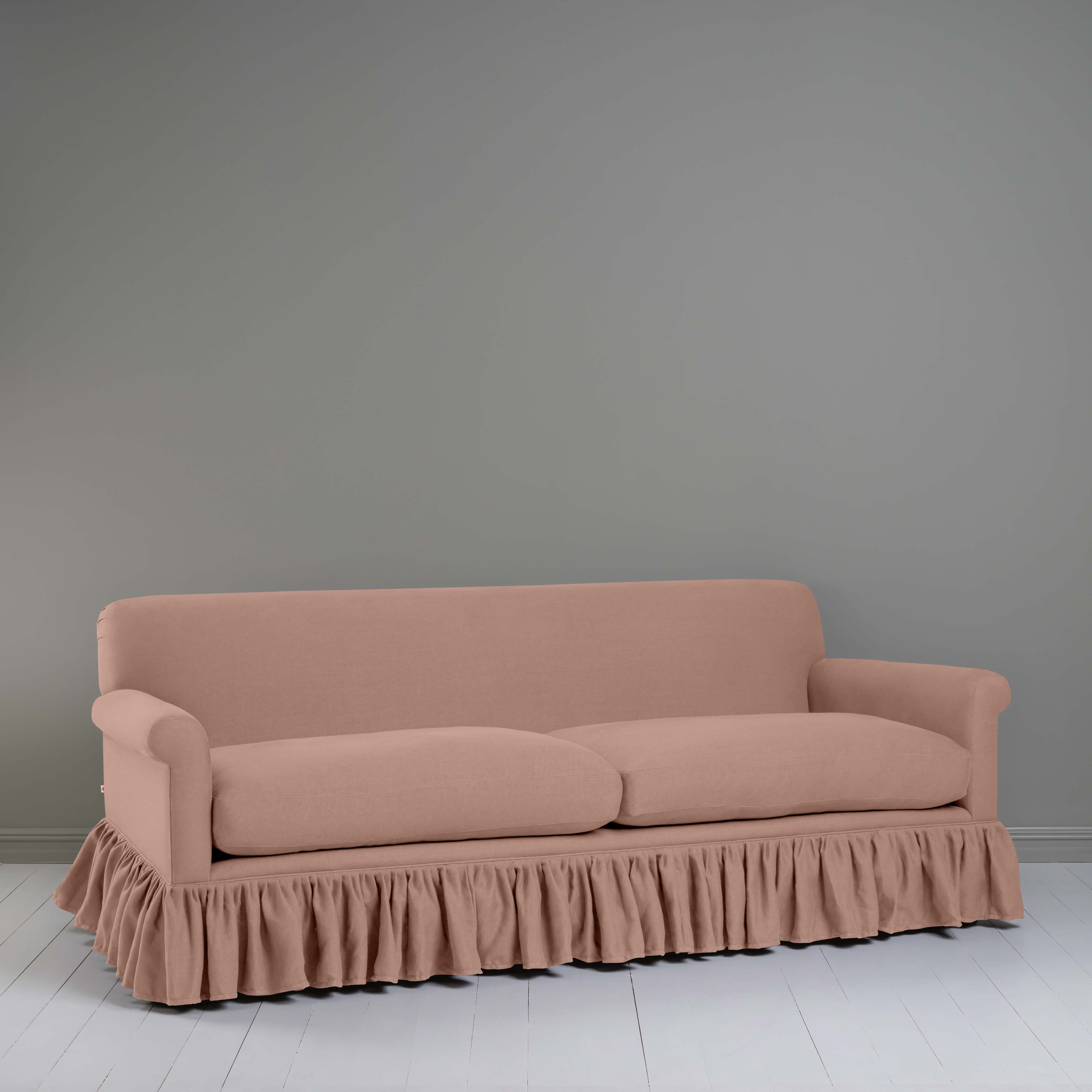 Curtain Call 4 Seater Sofa in Laidback Linen Roseberry - Nicola Harding