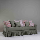 Curtain Call 4 Seater Sofa in Laidback Linen Shadow, With Multiple NiX Special Cushions - Nicola Harding