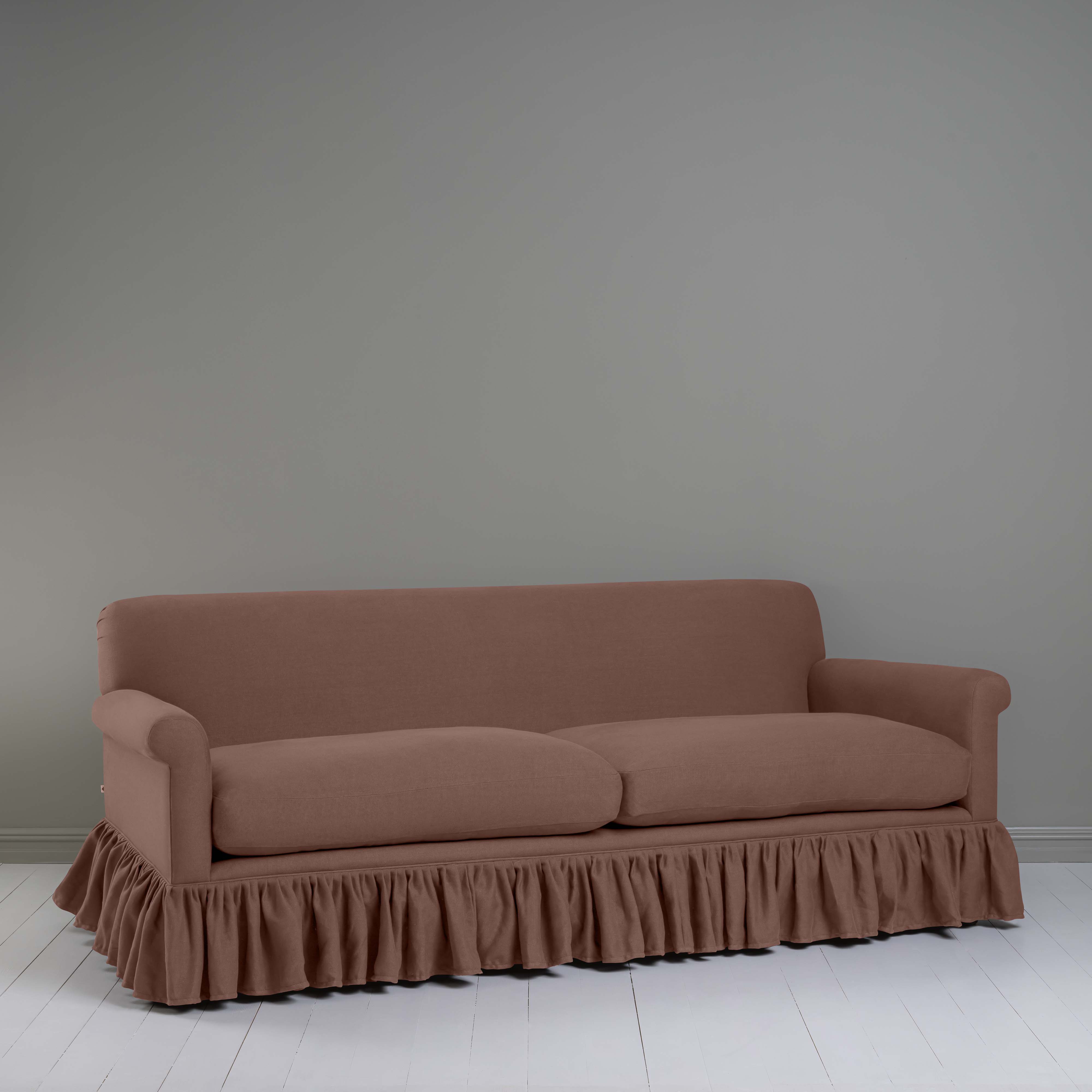 Curtain Call 4 Seater Sofa in Laidback Linen Sweet Briar - Nicola Harding