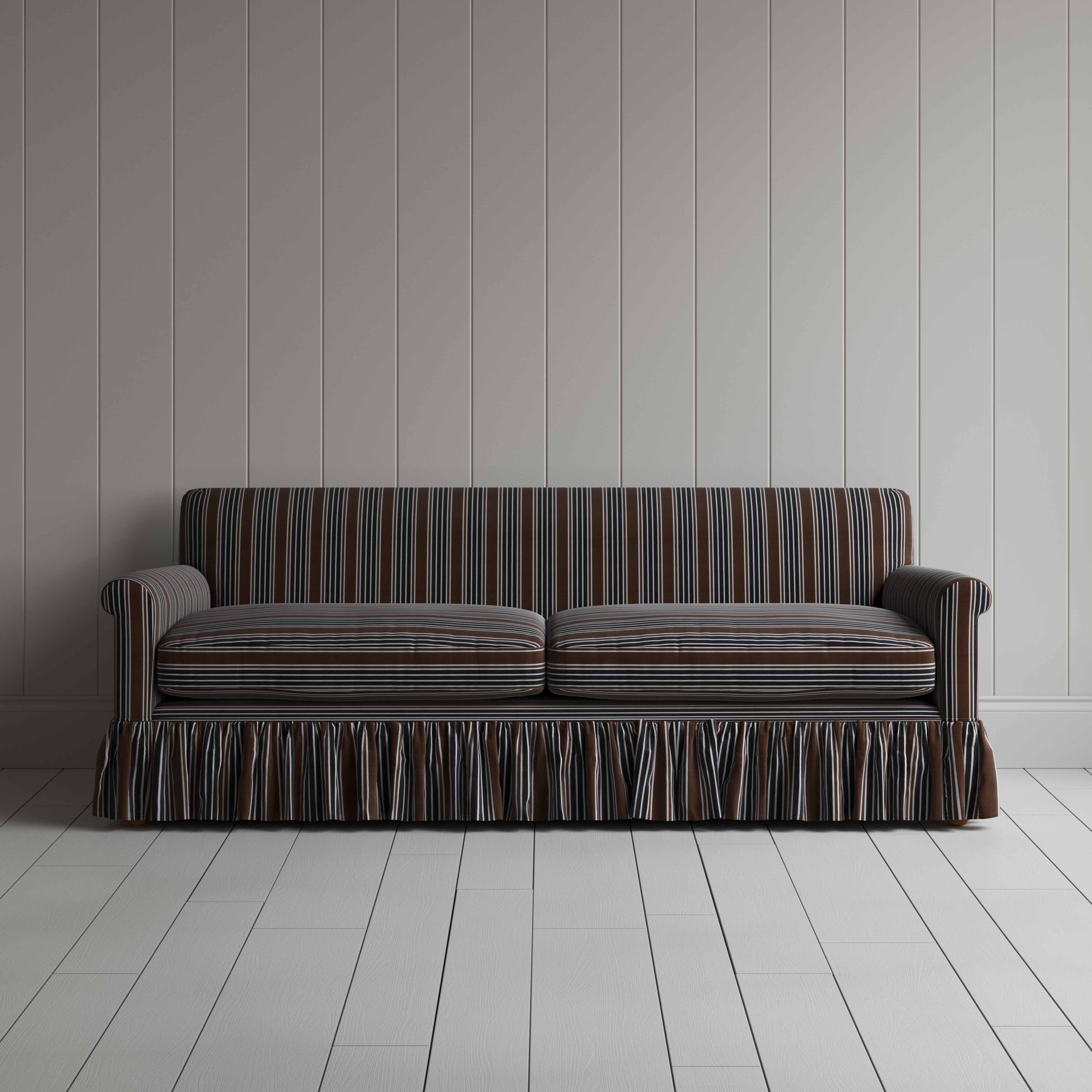  Curtain Call 4 Seater Sofa in Regatta Cotton, Charcoal 