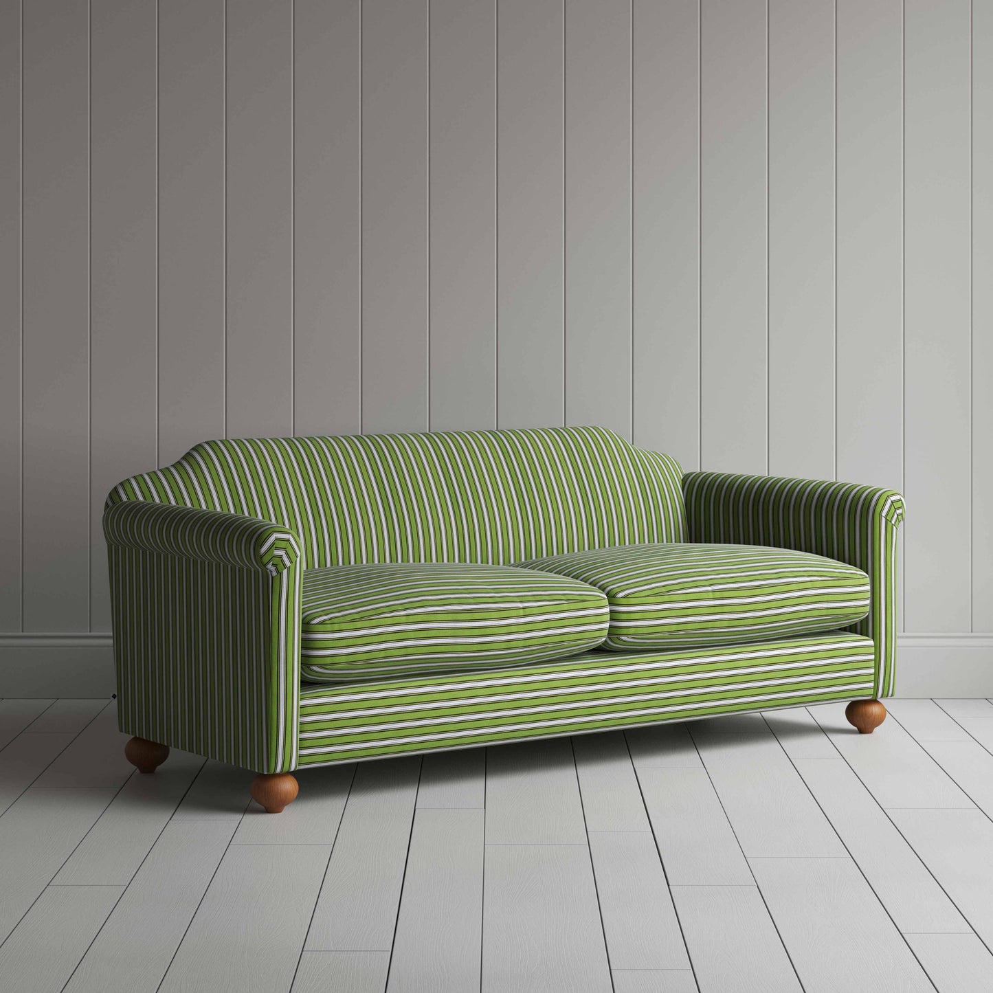 Dolittle 4 Seater Sofa in Colonnade Cotton, Green and Wine