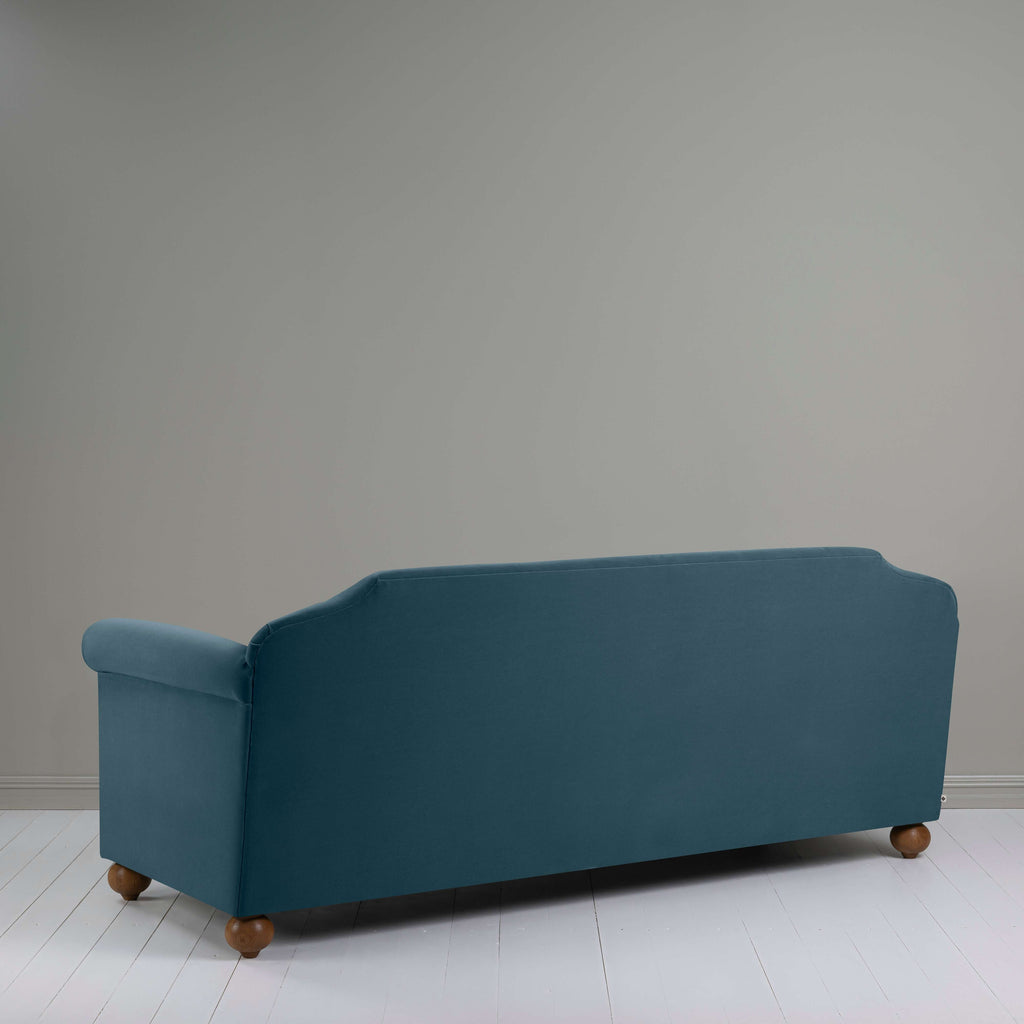 Dolittle 4 seater Sofa in Intelligent Velvet Aegean, Back View - Nicola Harding