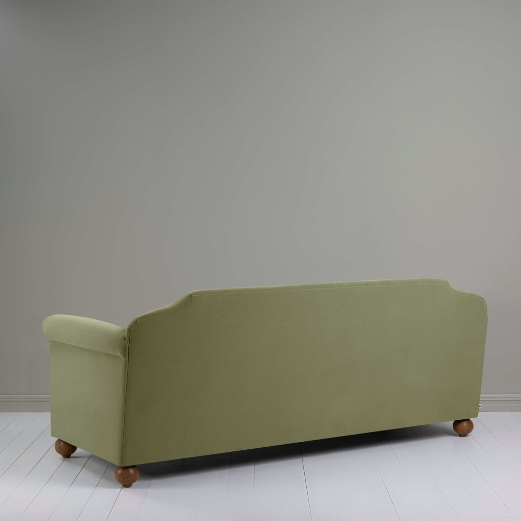 Dolittle 4 seater Sofa in Intelligent Velvet Green Tea, Back View - Nicola Harding