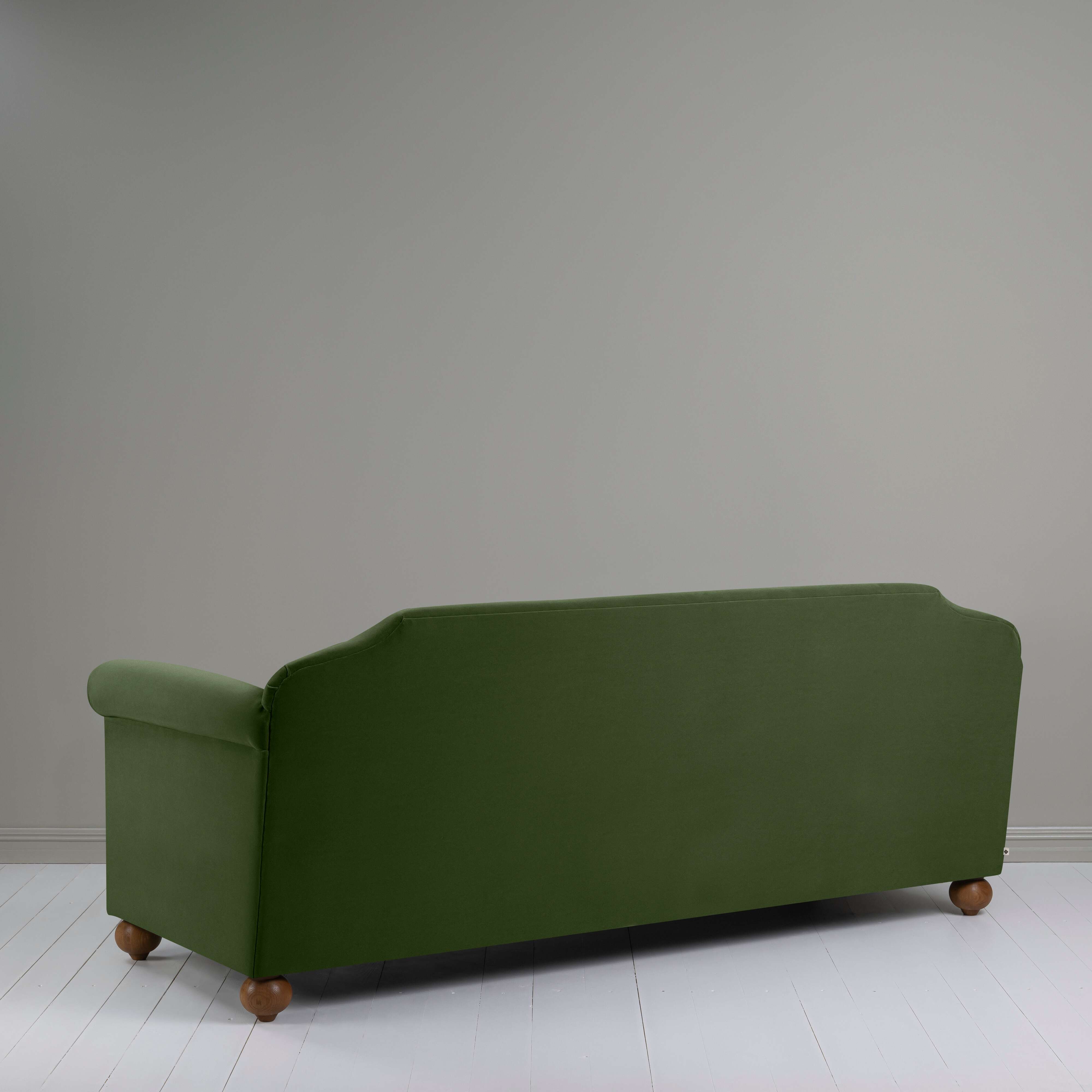 Dolittle 4 seater Sofa in Intelligent Velvet Juniper, back View - Nicola Harding