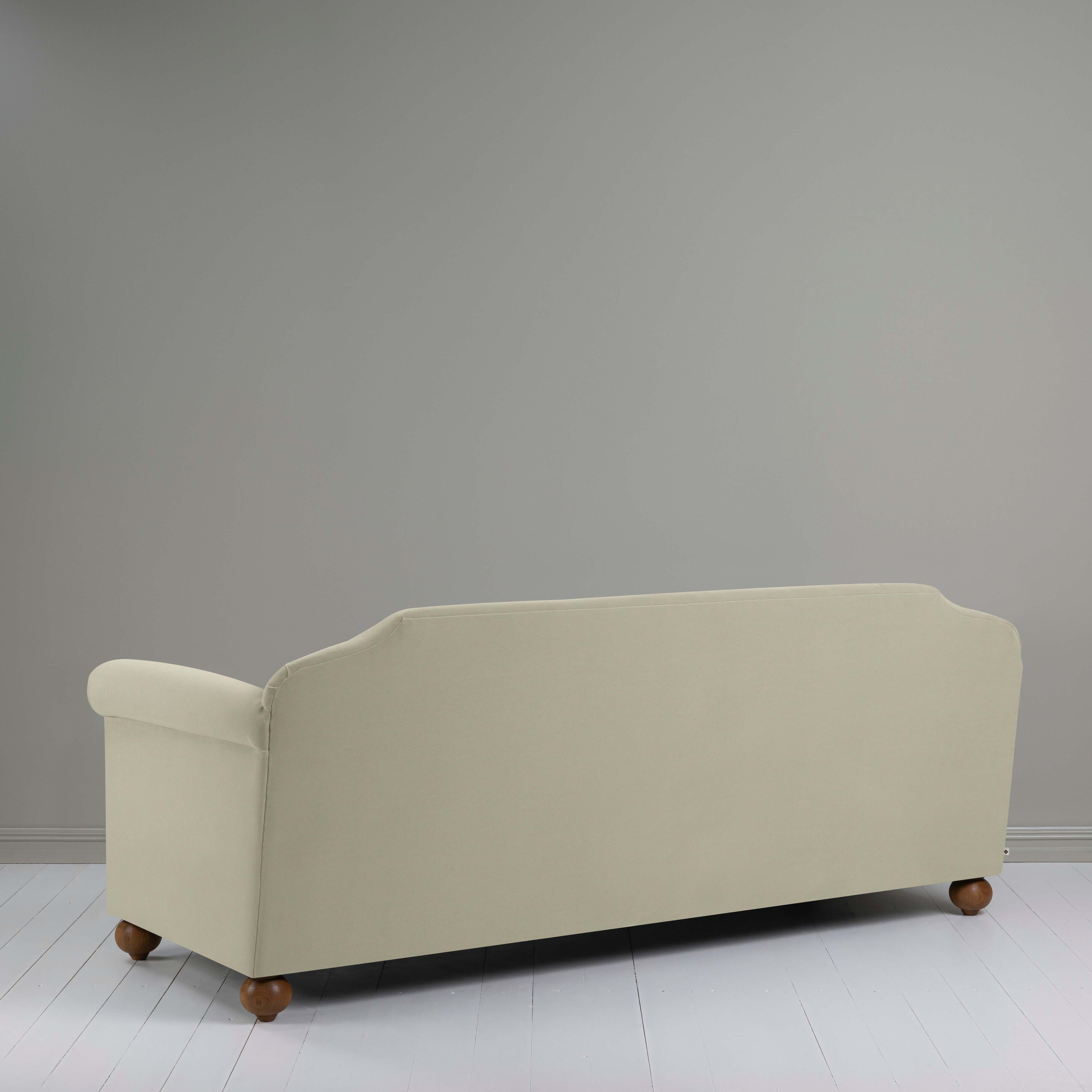 Dolittle 4 seater Sofa in Intelligent Velvet Moonstone, Back View - Nicola Harding