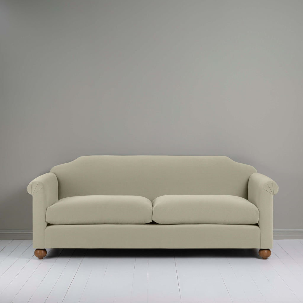Dolittle 4 seater Sofa in Intelligent Velvet Moonstone, Front View - Nicola Harding