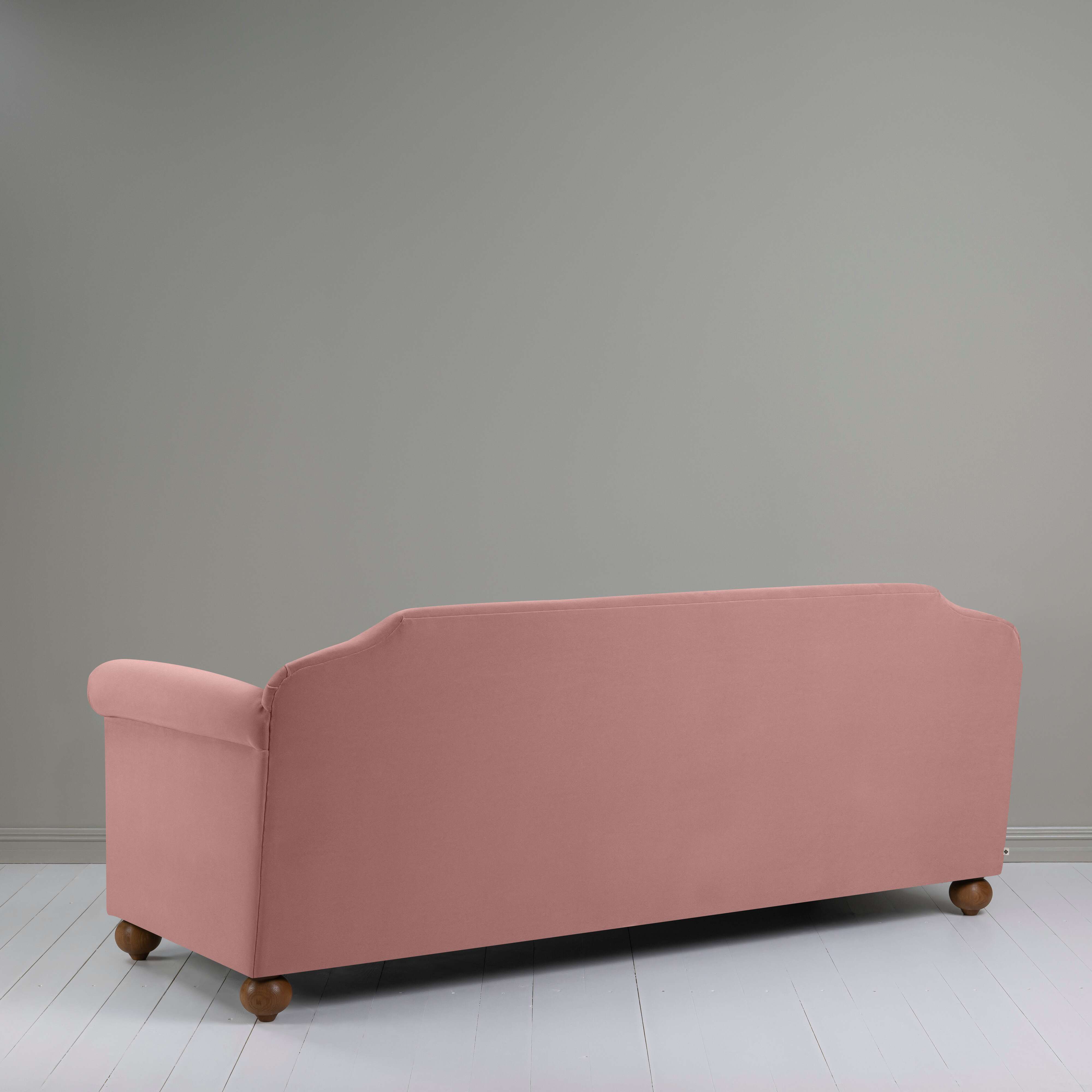 Dolittle 4 seater Sofa in Intelligent Velvet Rose, Back View - Nicola Harding