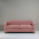Dolittle 4 seater Sofa in Intelligent Velvet Rose, Front View - Nicola Harding