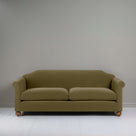 Dolittle 4 seater Sofa in Intelligent Velvet Sepia, Front View - Nicola Harding