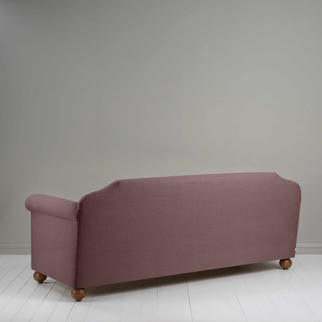 Dolittle 4 seater Sofa in Laidback Linen Damson, Back View - Nicola Harding