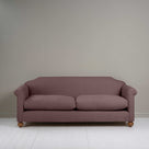 Dolittle 4 seater Sofa in Laidback Linen Damson, Front View - Nicola Harding