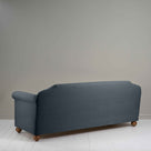 Dolittle 4 seater Sofa in Laidback Linen Midnight, Back View - Nicola Harding