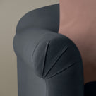 Dolittle 4 seater Sofa in Laidback Linen Midnight, Arm Design Closeup - Nicola Harding