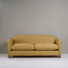 Dolittle 4 seater Sofa in Laidback Linen Ochre, Front View - Nicola Harding