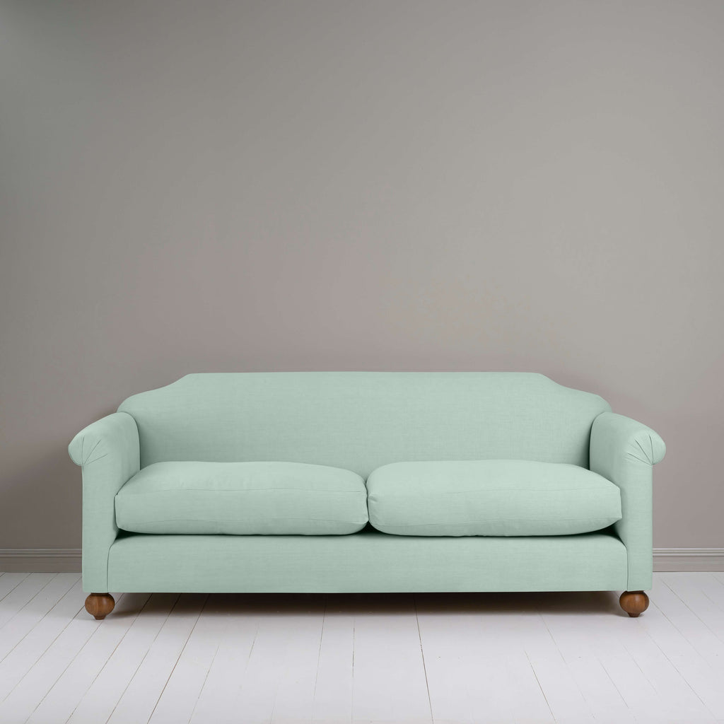 Dolittle 4 seater Sofa in Laidback Linen Sky, Front View - Nicola Harding