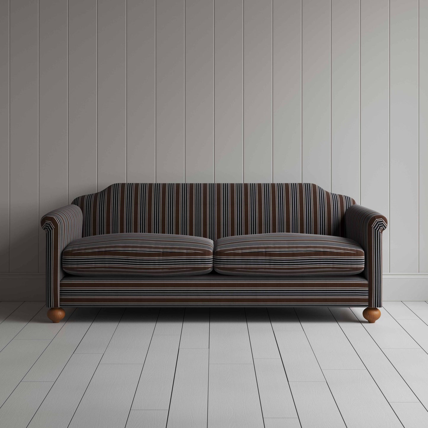 Dolittle 4 Seater Sofa in Regatta Cotton, Charcoal