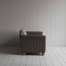 Dolittle 4 Seater Sofa in Regatta Cotton, Charcoal, Side View - Nicola Harding