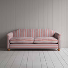 Dolittle 4 Seater Sofa in Slow Lane Cotton Linen, Berry, Front View - Nicola Harding
