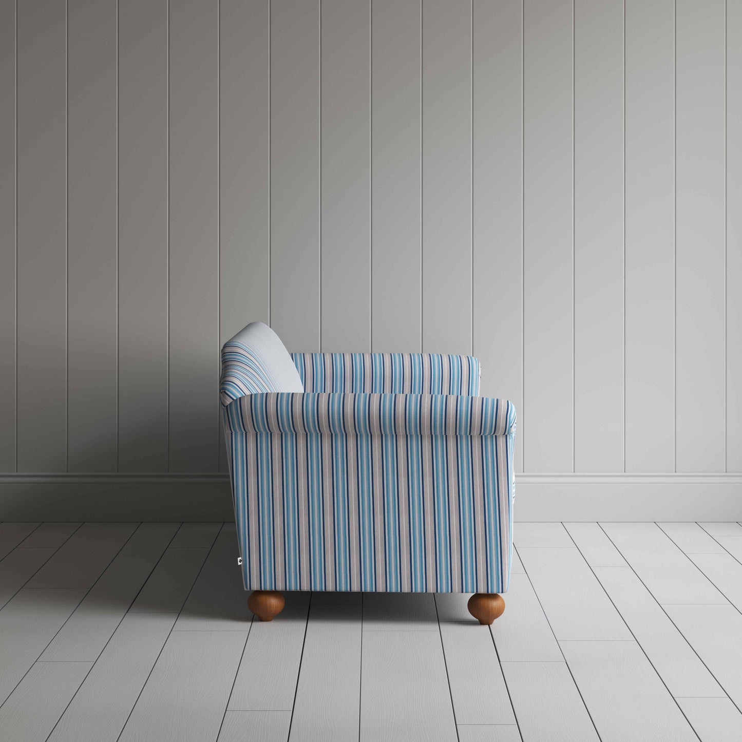 Dolittle 4 Seater Sofa in Slow Lane Cotton Linen, Blue