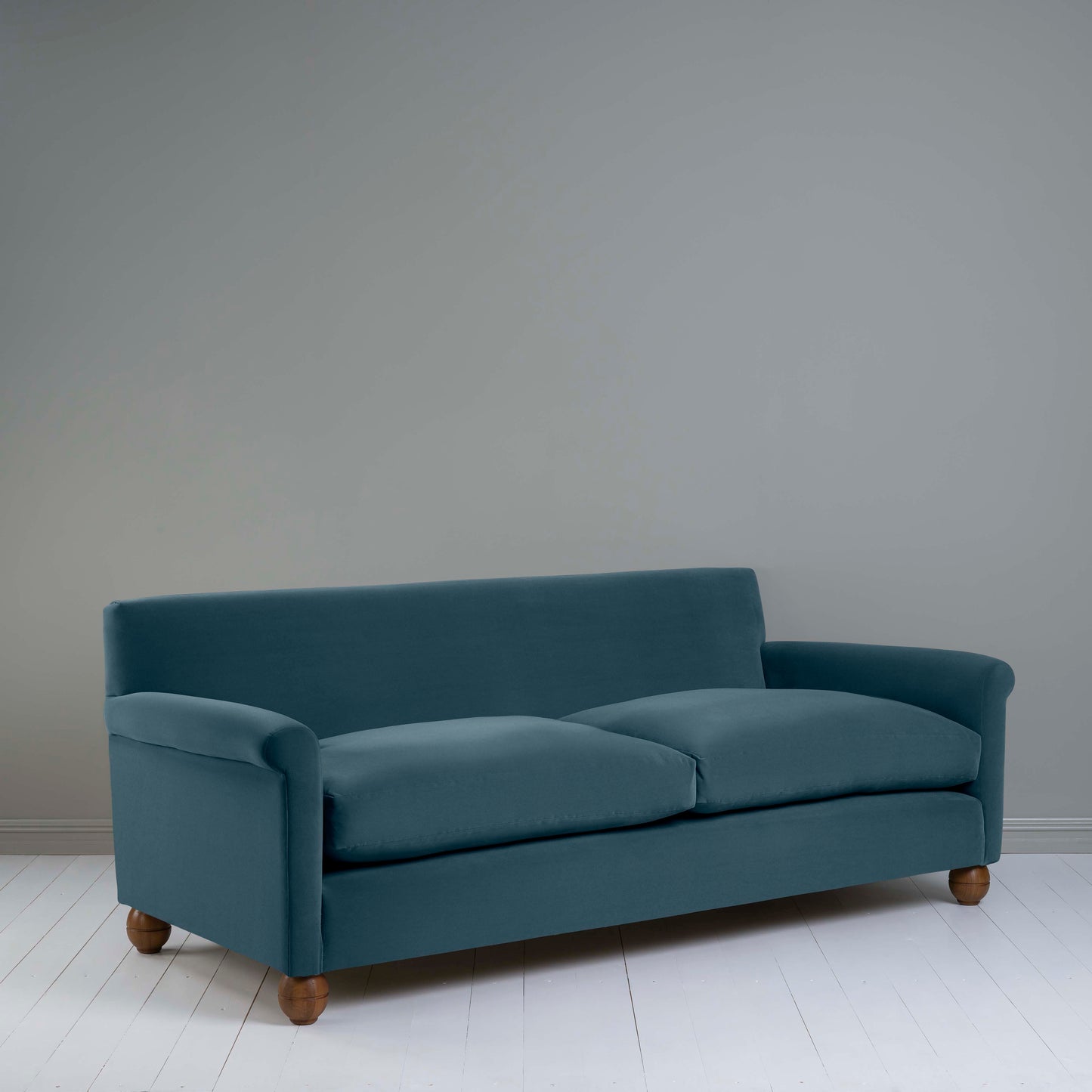 Idler 4 seater sofa in Intelligent Velvet Aegean