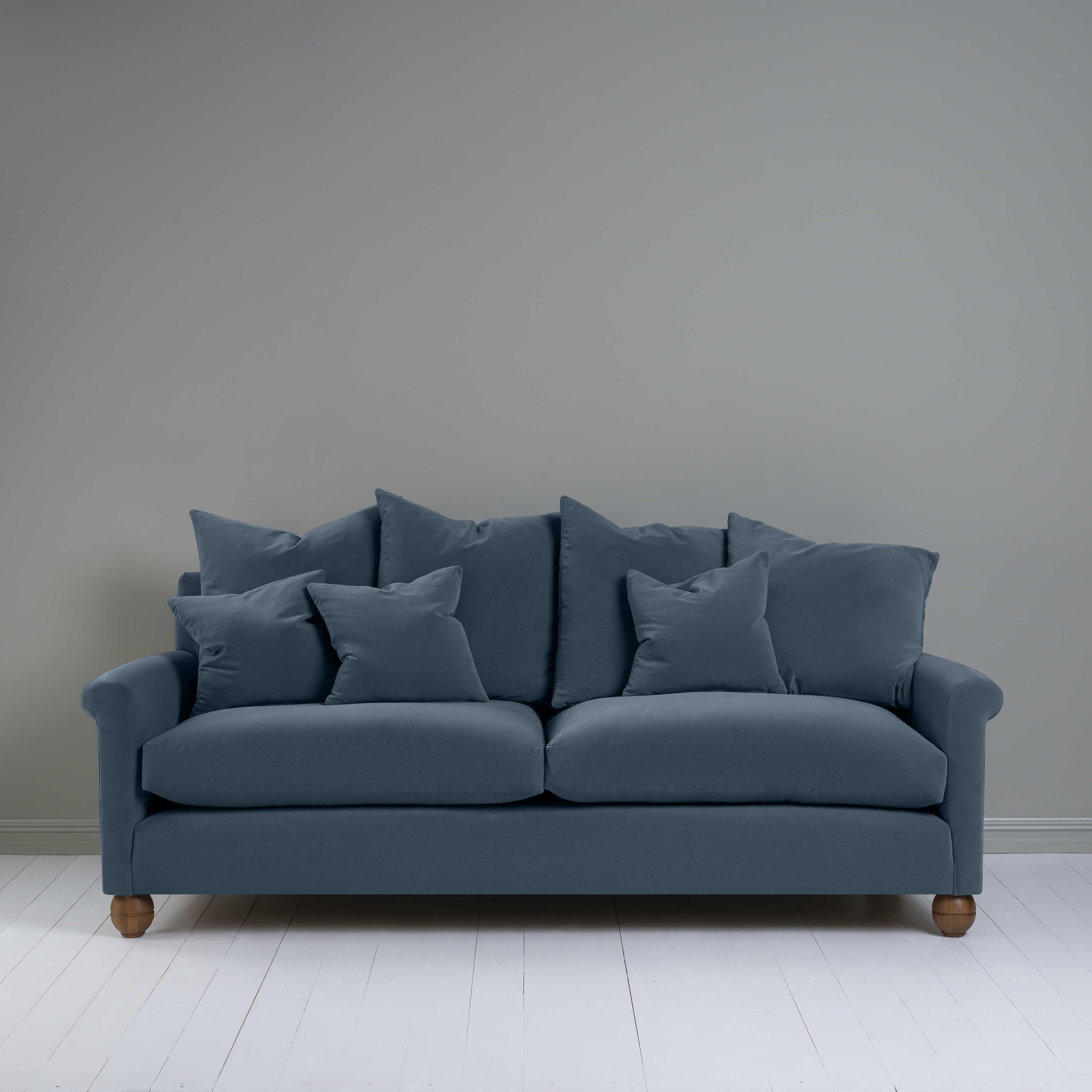 Idler 4 seater sofa in Intelligent Velvet Aegean 