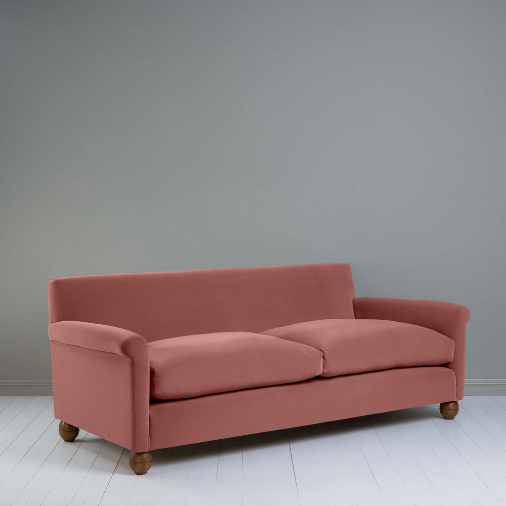 Idler 4 seater sofa in Intelligent Velvet Damson - Nicola Harding