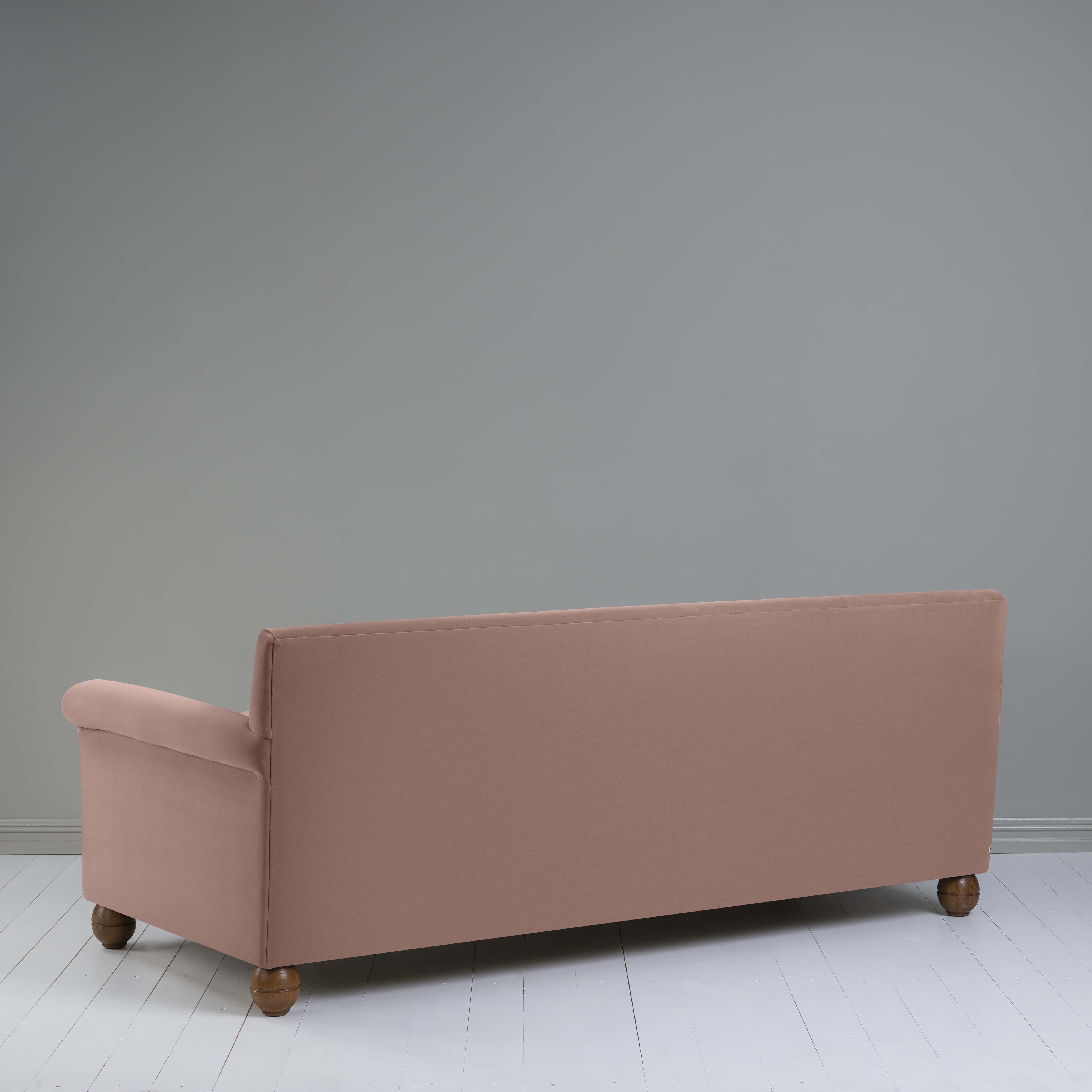 Idler 4 seater sofa in Intelligent Velvet Dusky Pink - Nicola Harding