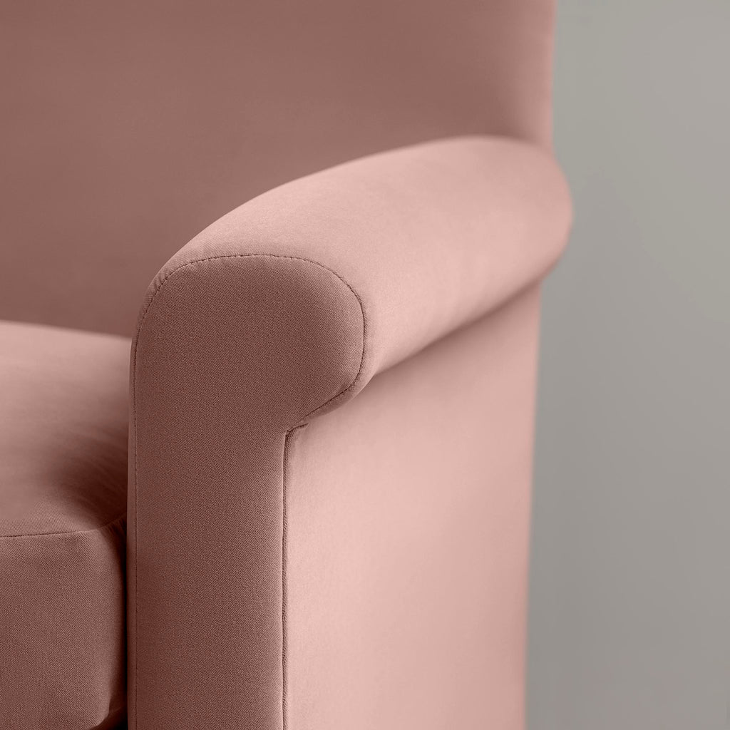 Idler 4 seater sofa in Intelligent Velvet Dusky Pink - Nicola Harding
