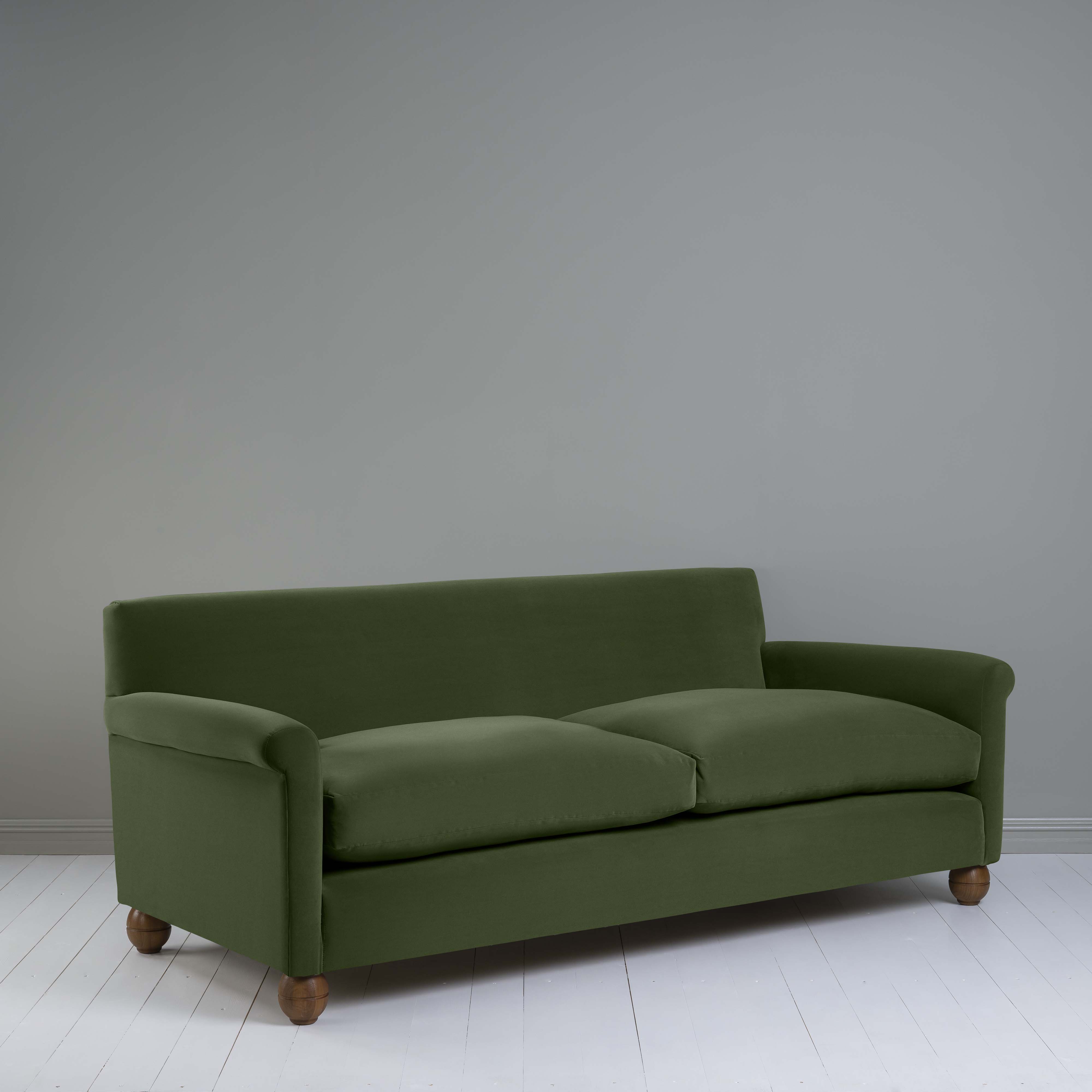 Idler 4 seater sofa in Intelligent Velvet Juniper - Nicola Harding