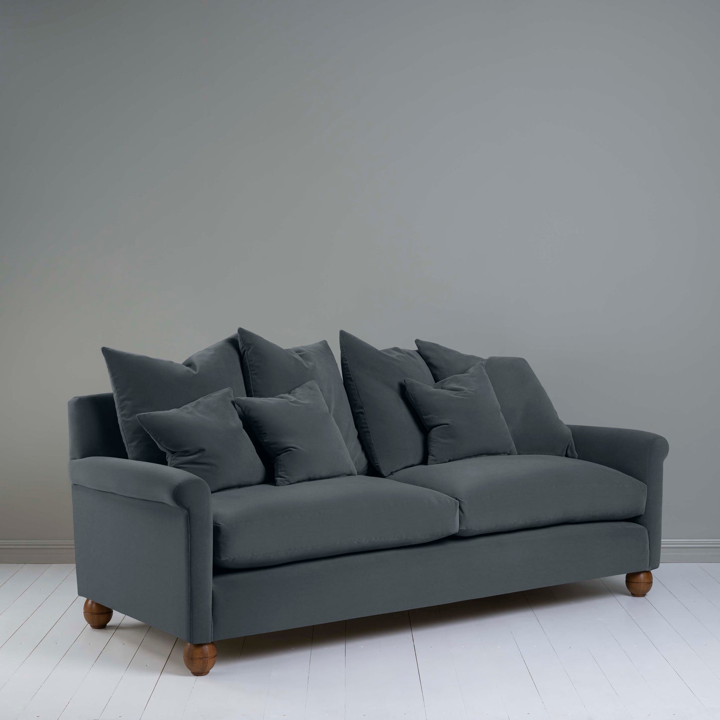 Idler 4 seater sofa in Intelligent Velvet Mercury