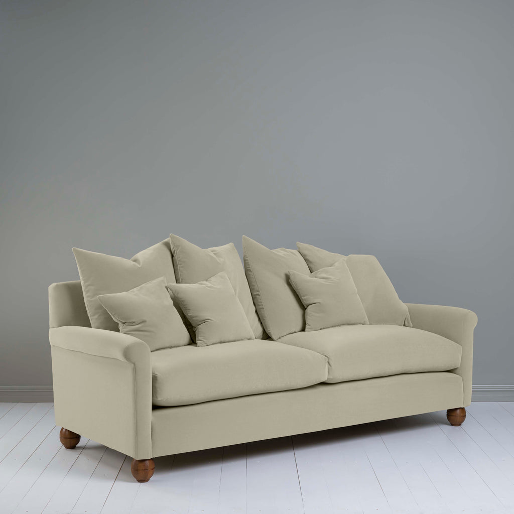 Idler 4 seater sofa in Intelligent Velvet Moonstone - Nicola Harding