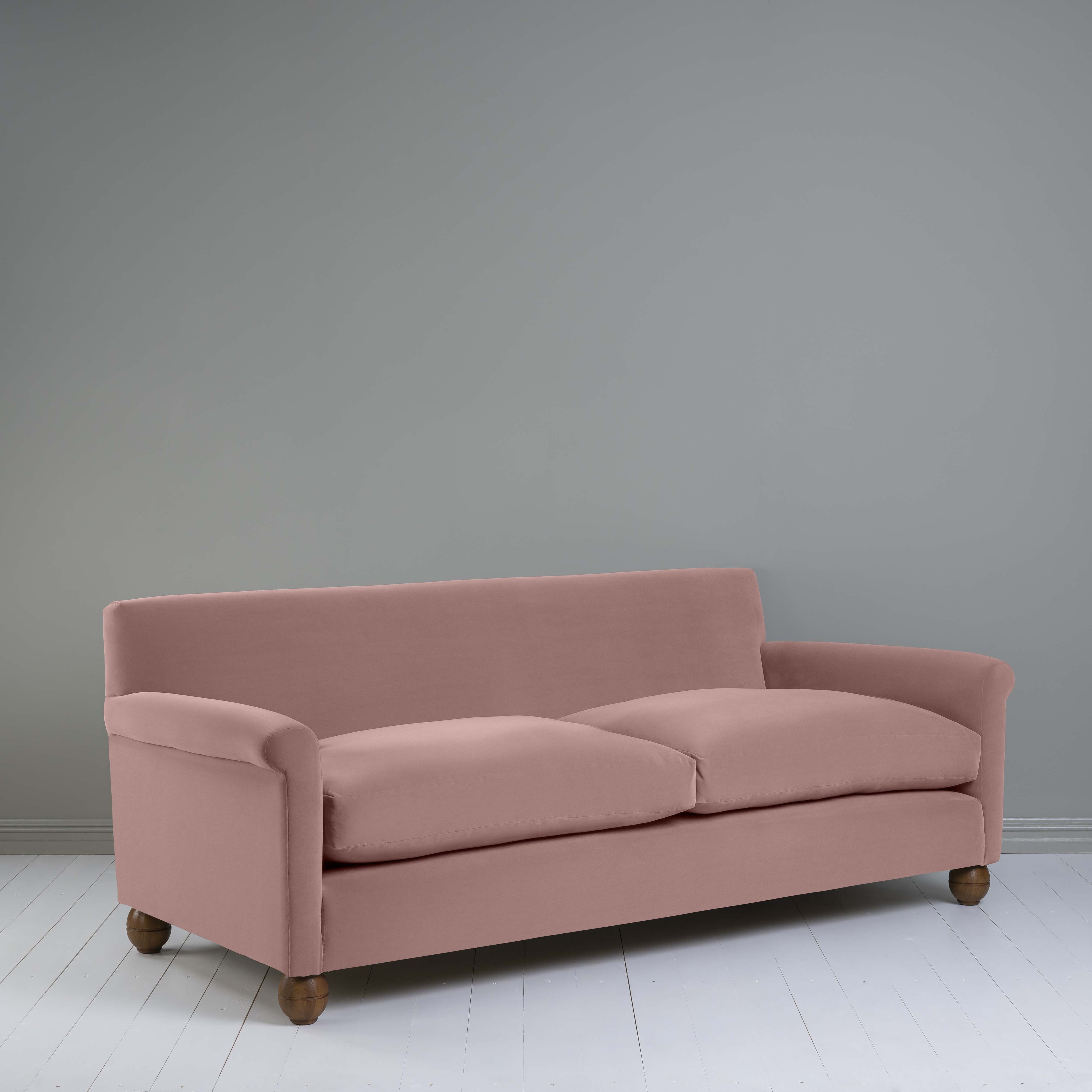 Idler 4 seater sofa in Intelligent Velvet Rose - Nicola Harding