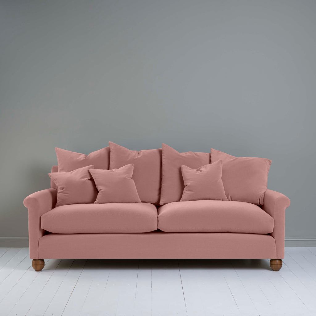 Idler 4 seater sofa in Intelligent Velvet Rose - Nicola Harding