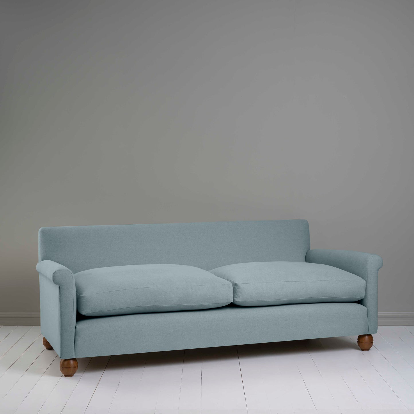 Idler 4 seater sofa in Laidback Linen Cerulean