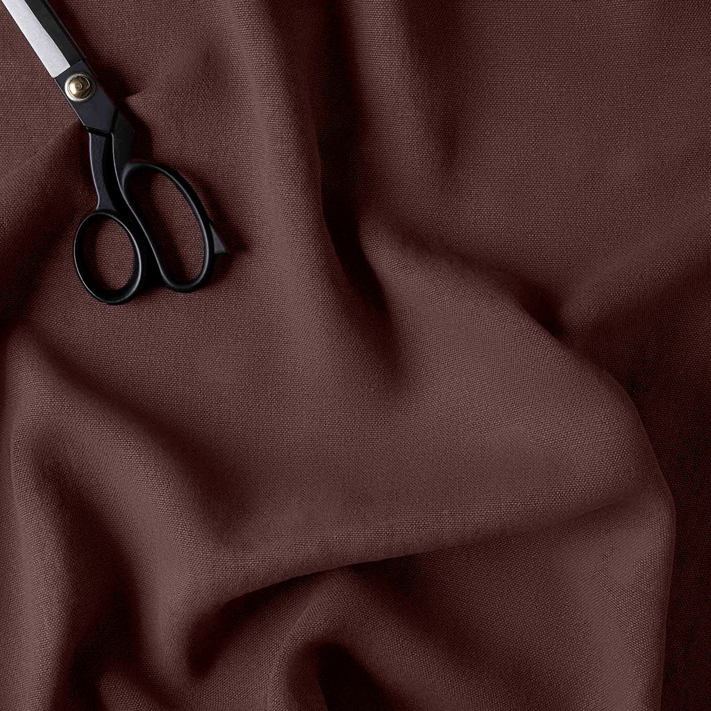 Laidback Linen Damson Fabric With Scissor - Nicola Harding & Co.