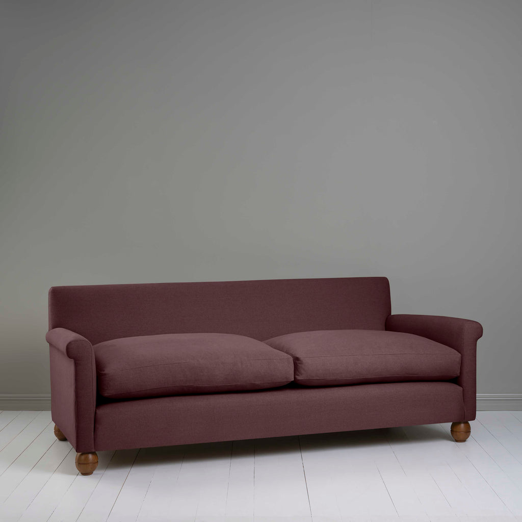 Idler 4 seater sofa in Laidback Linen Damson - Nicola Harding
