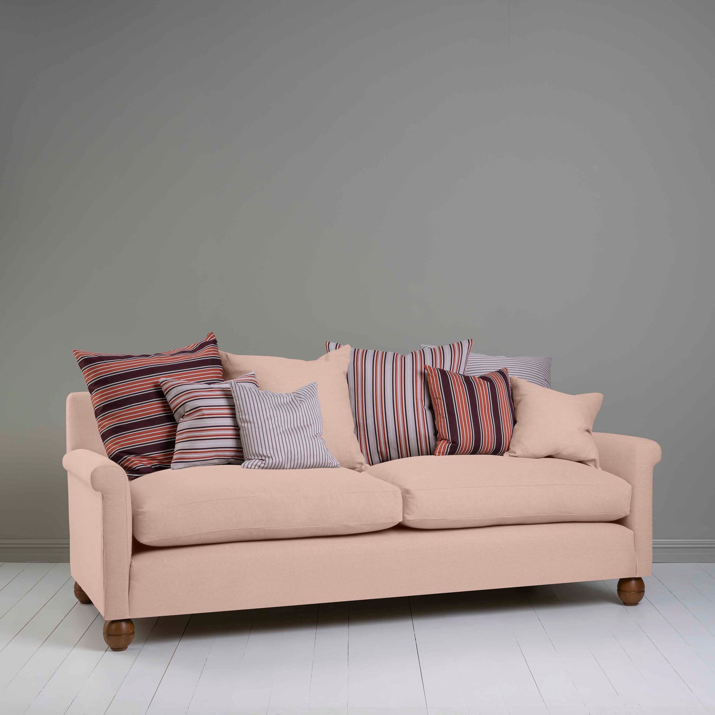 Idler 4 seater sofa in Laidback Linen Dusky Pink