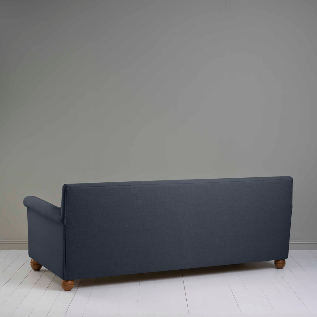 Back View of 4 seater sofa in Laidback Linen Midnight - Nicola Harding & Co.