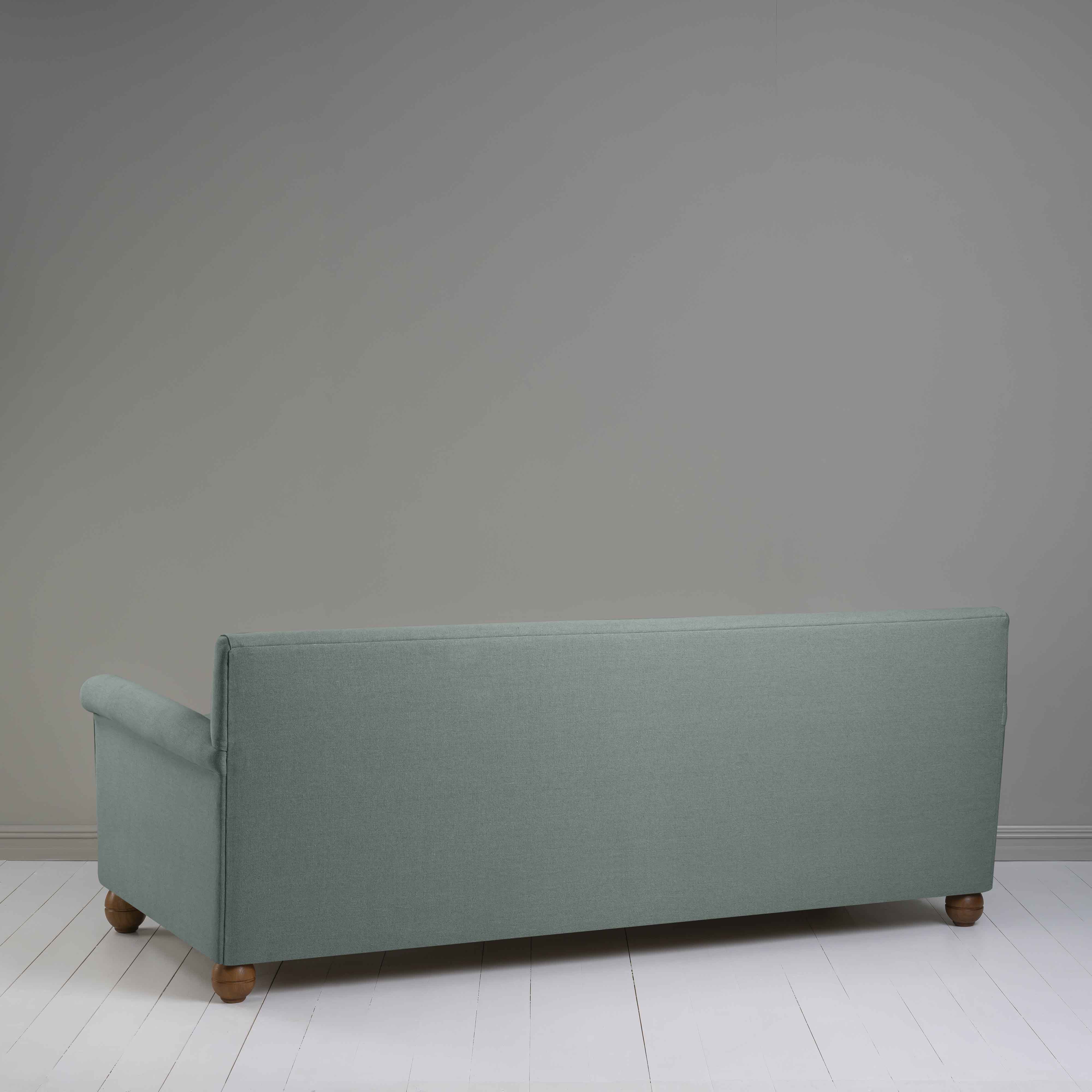 Back View of 4 seater sofa in Laidback Linen Mineral - Nicola Harding & Co.