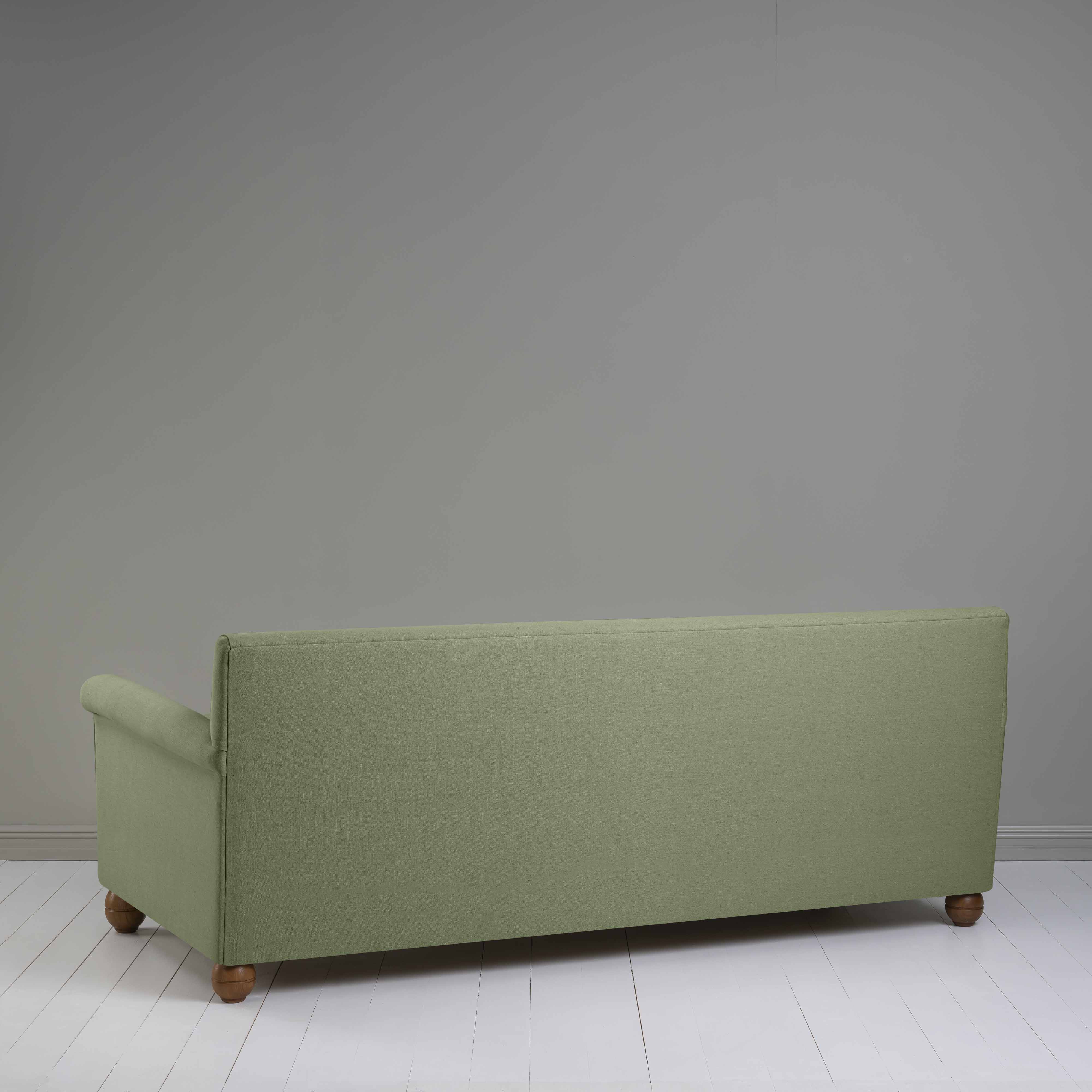 Back Design of 4 seater sofa in Laidback Linen Moss - Nicola Harding & Co.