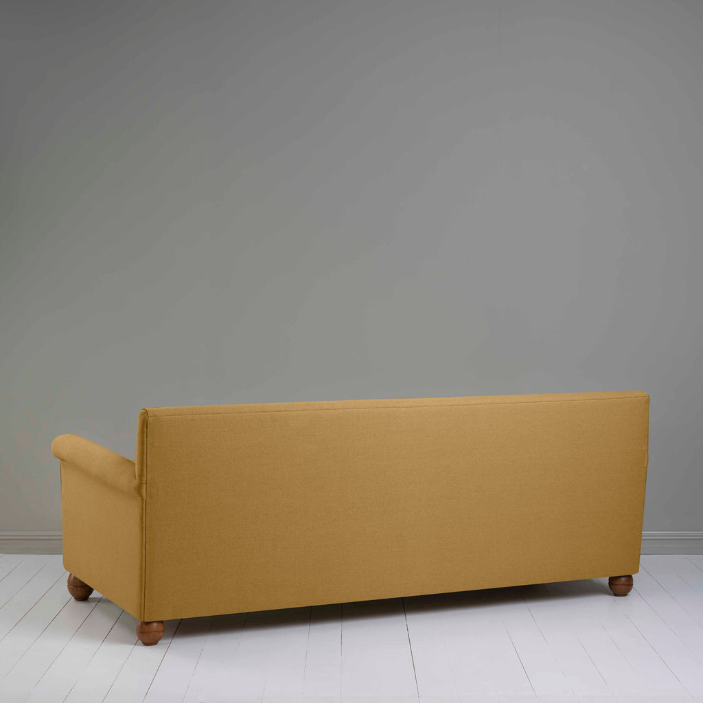 Back View of 4 seater sofa in Laidback Linen Ochre - Nicola Harding & Co.