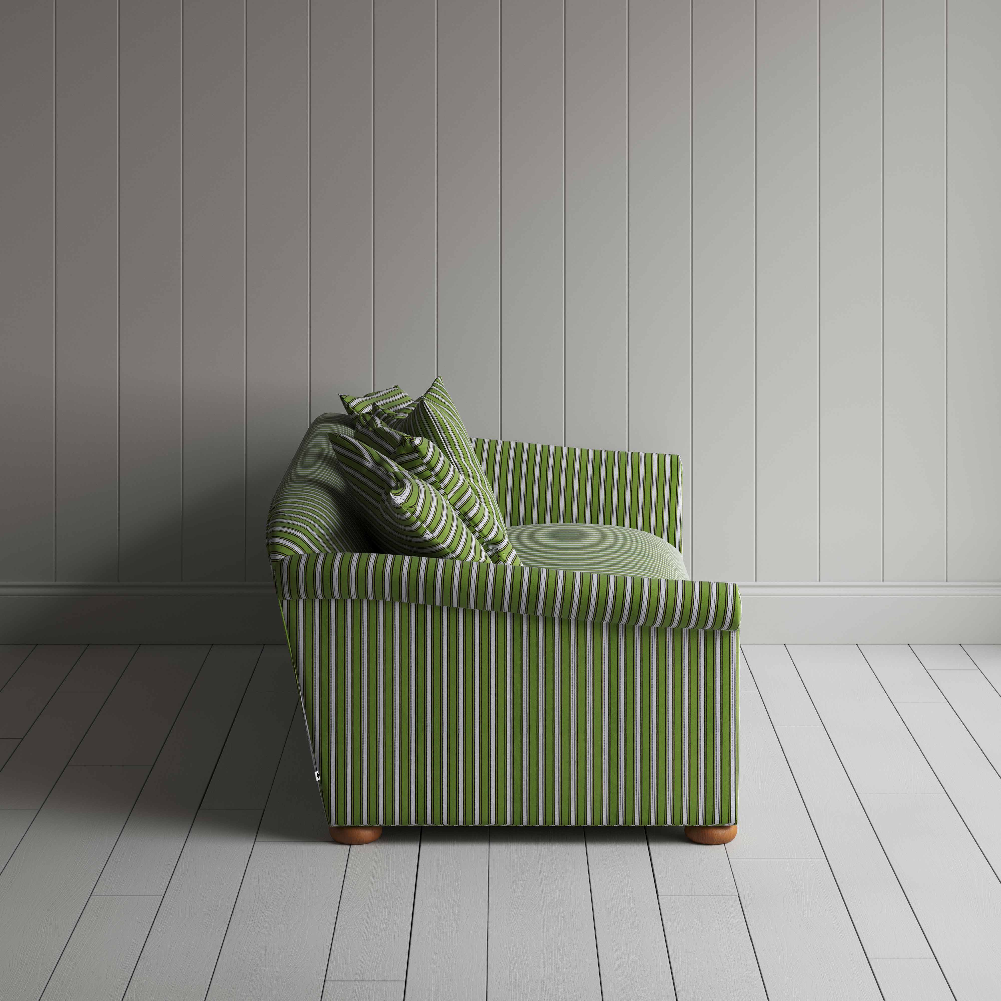  More the Merrier 4 Seater Sofa in Colonnade Cotton, Green and Wine 