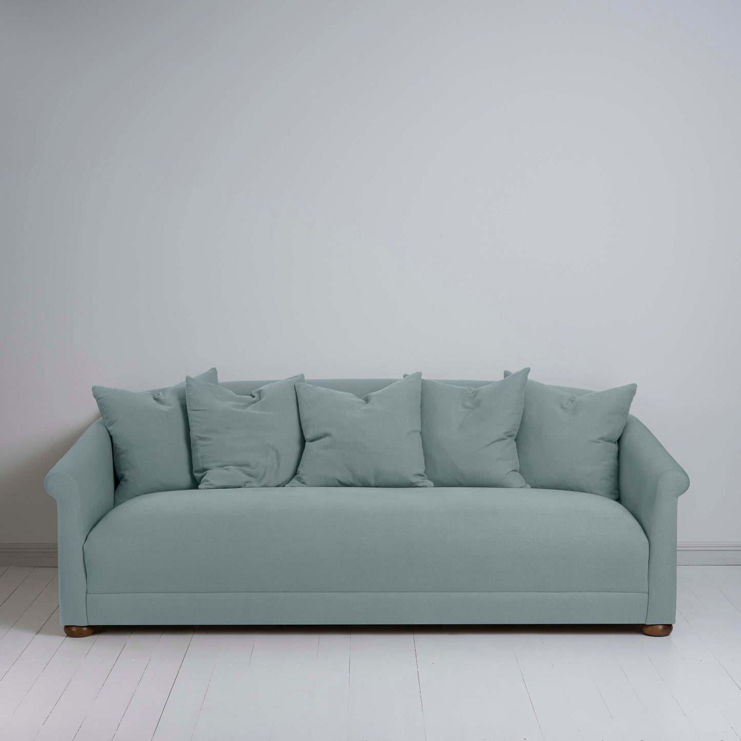 More the Merrier 4 Seater Sofa in Laidback Linen Cerulean
