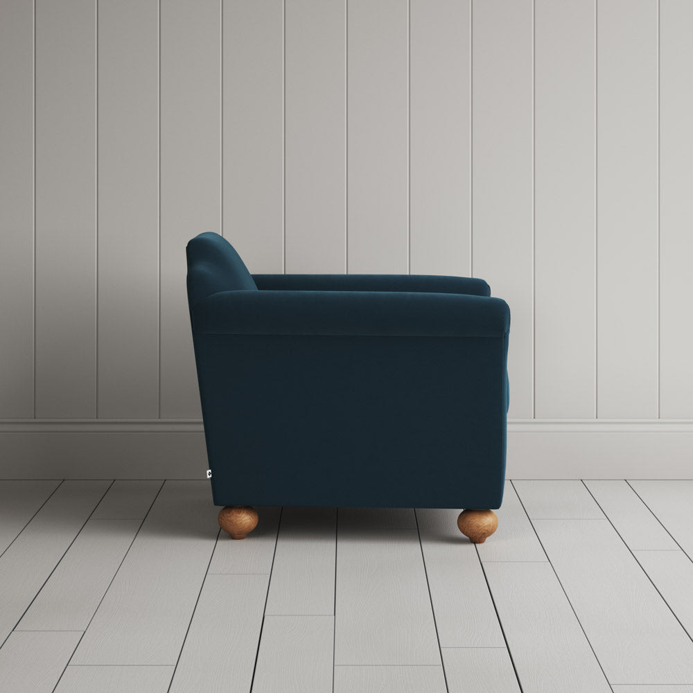 Dolittle Armchair in Intelligent Velvet Aegean