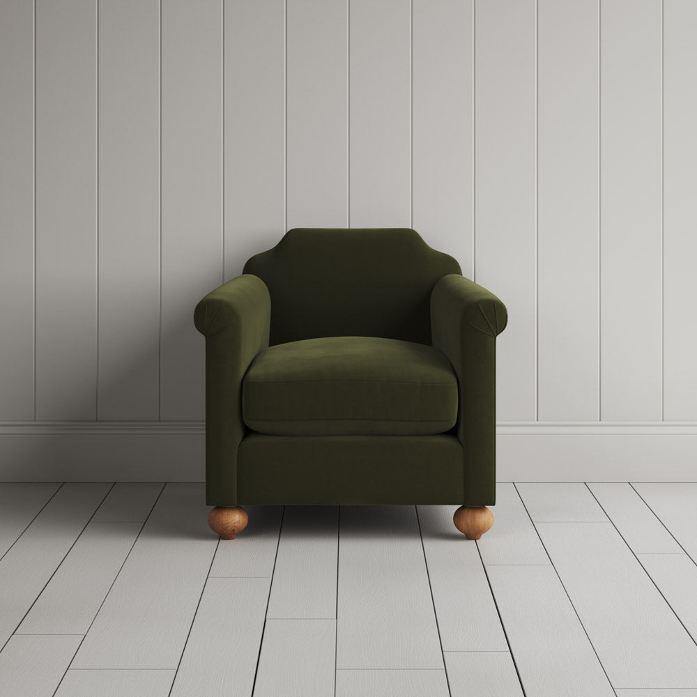 Dolittle Armchair in Intelligent Velvet Juniper