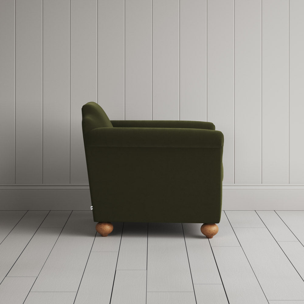 Dolittle Armchair in Intelligent Velvet Juniper