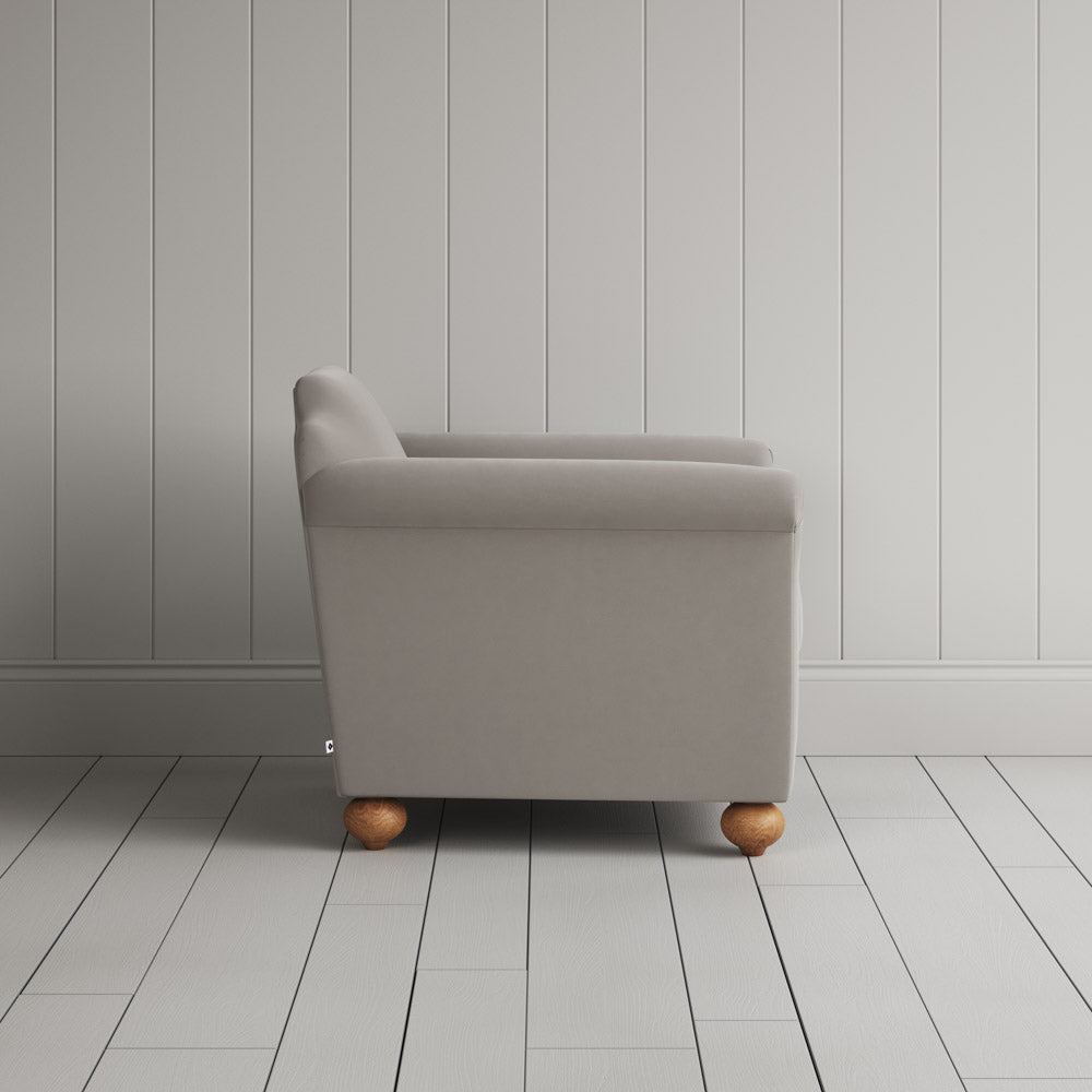 Dolittle Armchair in Intelligent Velvet Moonstone
