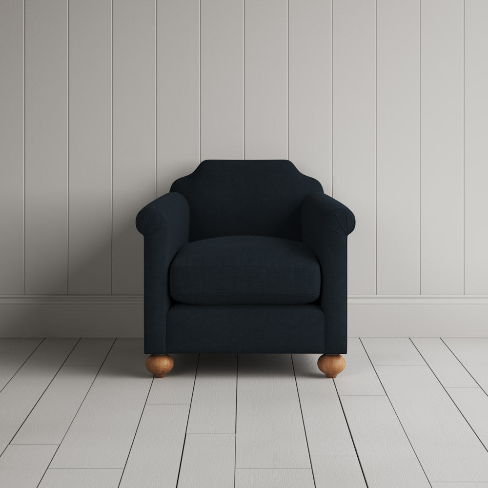 Dolittle Armchair in Laidback Linen Midnight