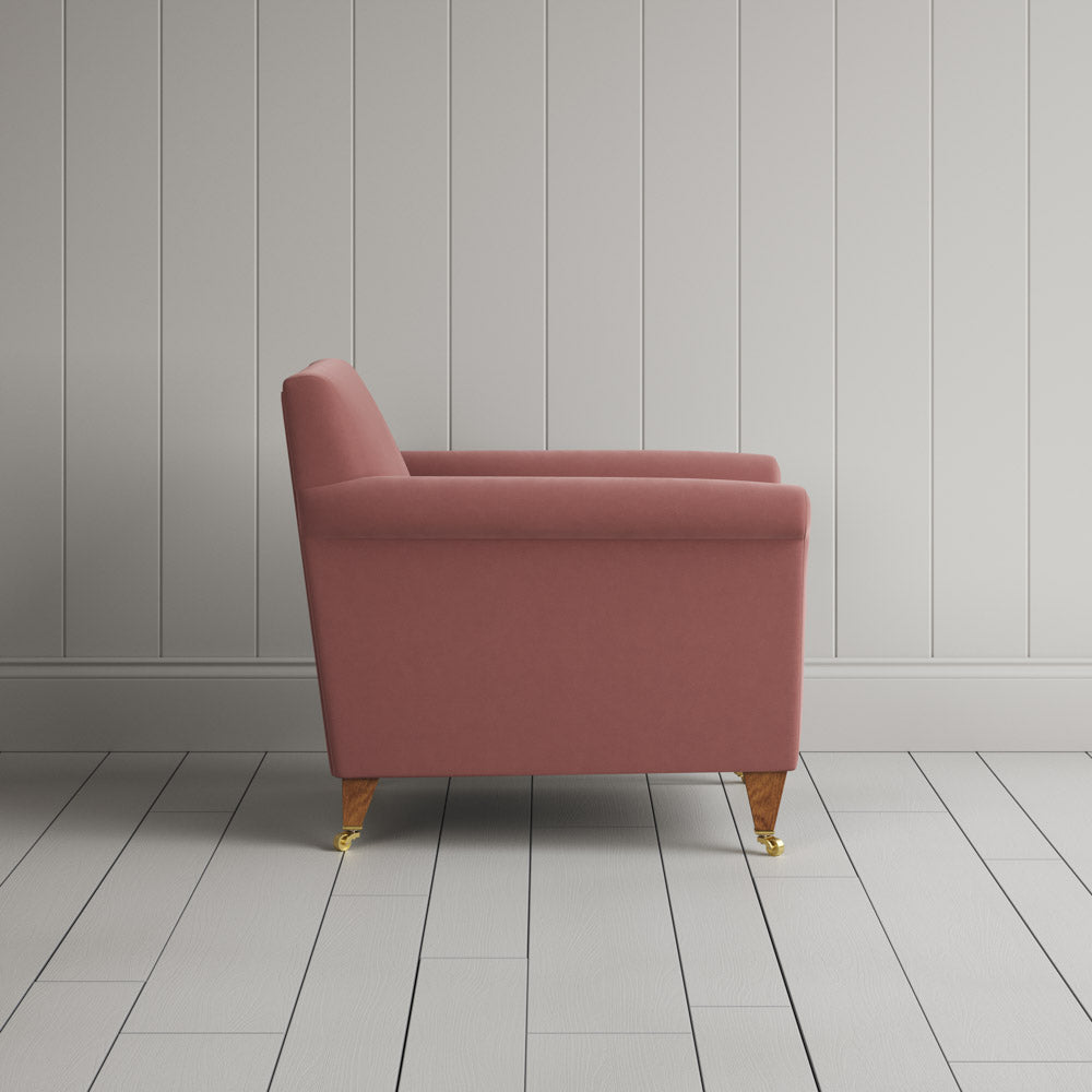 Idler Armchair in Intelligent Velvet Rose
